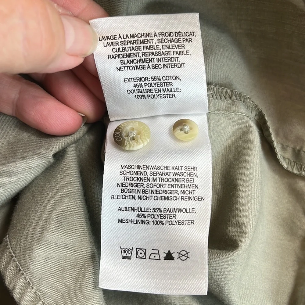 Columbia PFG Fishing Shirt Men's Sie XXL Khaki Tan Tackle Pockets Vented Back - Picture 6 of 14